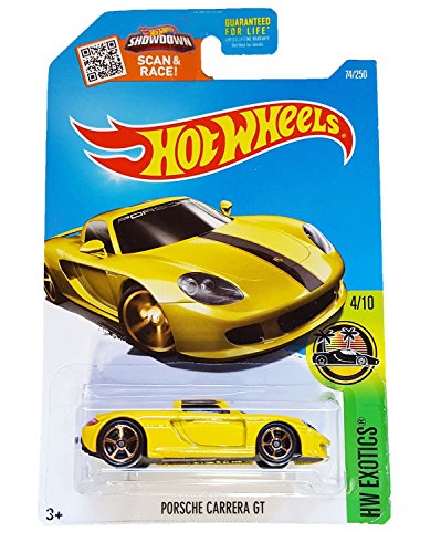 Hot Wheels 2016 HW Exotics Porsche Carrera GT 74/250, Yellow