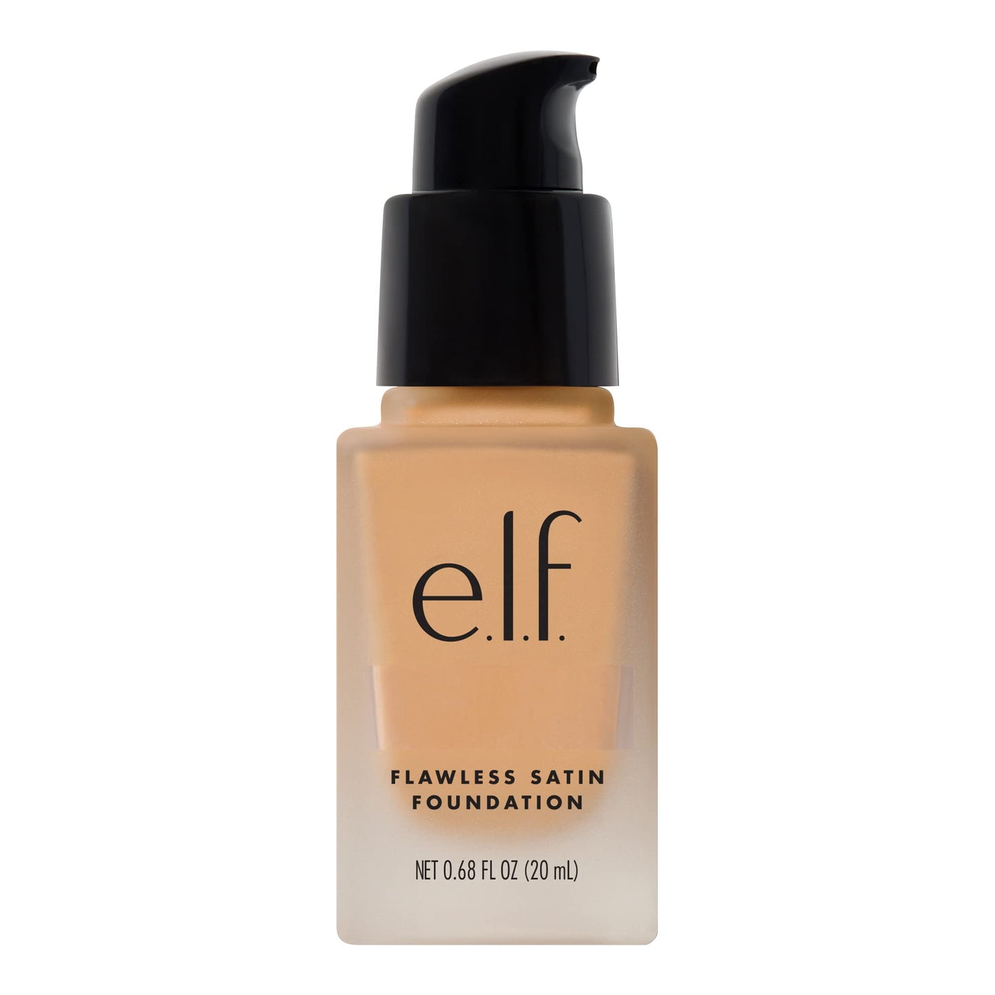 e.l.f. Flawless Satin Foundation, Lightweight & Medium Coverage, Semi-Matte Finish, Vegan & Cruelty-Free, Toffee, 0.68 Fl Oz (20mL)