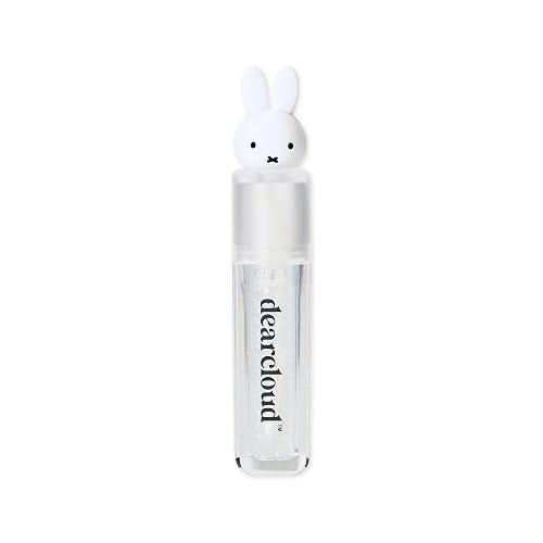 dearcloud Miffy Lip Serum Jelly - Clear Shimmer Lip Gloss for Hydration & Shine (Clear Skies)