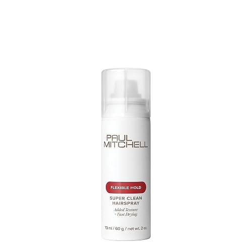 Paul Mitchell Super Clean Hairspray, Fast Drying, Adds Texture + Flexible Hold, For All Hair Types, 2 oz