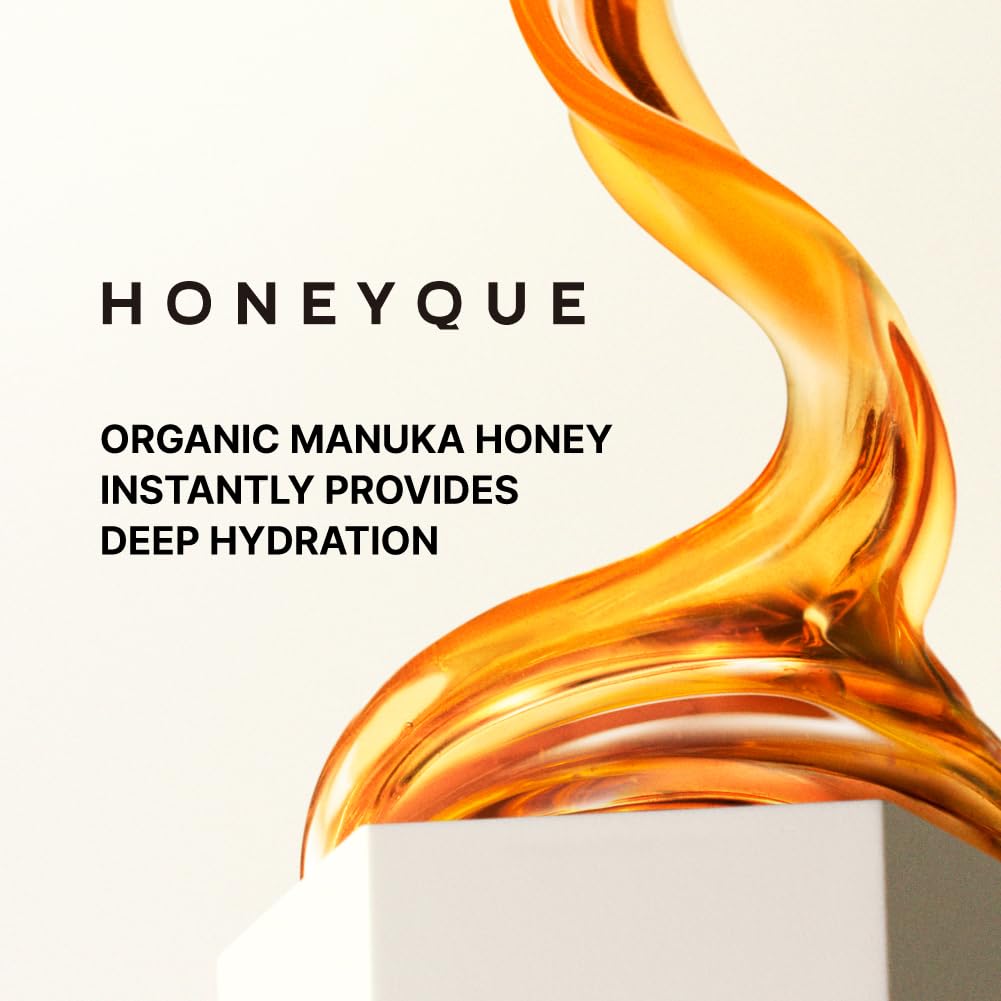 HONEYQUE Night Repair Honey + Protein 2-Way Hair Milk 150mL/5.07 fl. oz | Overnight Leave-In Treatment for Damaged, Frizzy Hair | Manuka Honey