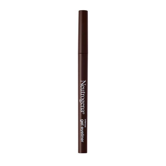 Neutrogena Intense Gel Eyeliner, Eye Makeup with Antioxidant Vitamin E, Bold Precision Eyeliner, Smudge- and Water-Resistant, Dark Brown, 0.004 oz