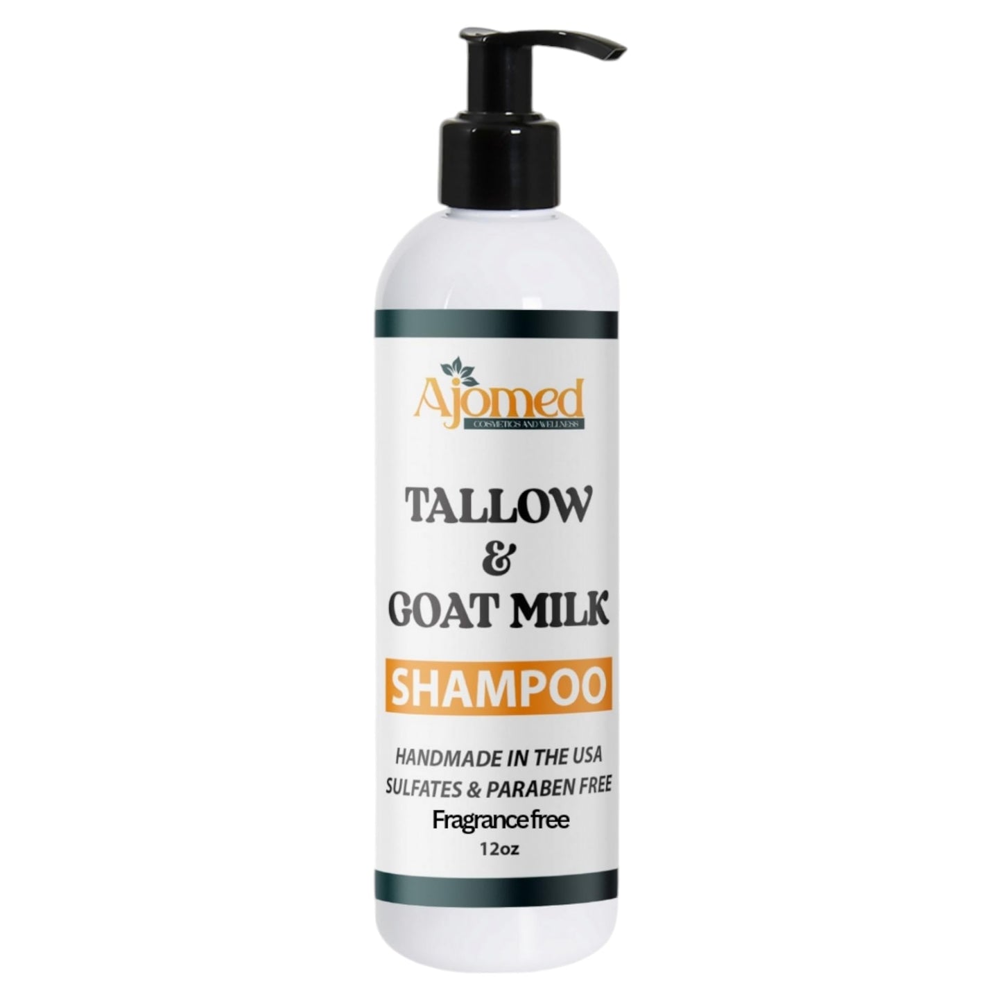 AJOMED Cosmetics Tallow and Goat Milk Shampoo and Conditioner - tallow Hair Hair Growth shampoo for Dry, Damaged hair - Silicone, Paraben, Sulfate