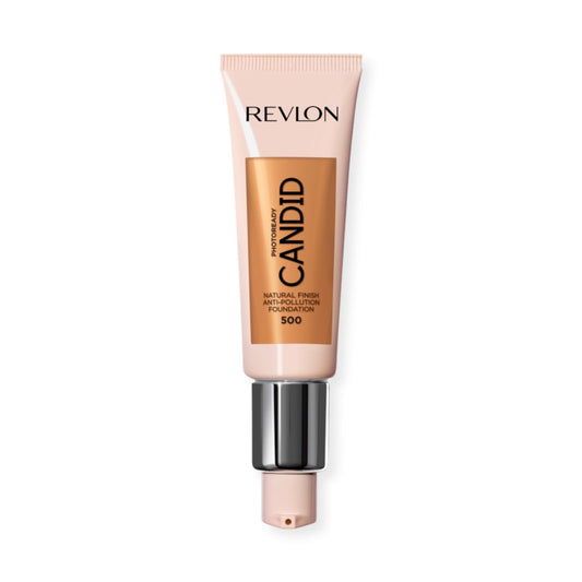Revlon PhotoReady Candid Natural Finish Foundation, with Anti-Pollution, Antioxidant, Anti-Blue Light Ingredients, 500 Almond, 0.75 fl. oz.