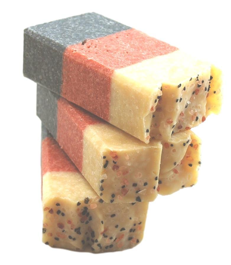Traverse Bay Bath and Body,Three salts all natural handmade cold process bar soap, essential oil soap. 3 bar pack 16 + oz. Made in the USA
