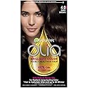 Garnier Olia Ammonia Free Permanent Hair Color, 100% Gray Coverage (Packaging May Vary), 4.0 Dark Brown Hair Dye, Pack of 1