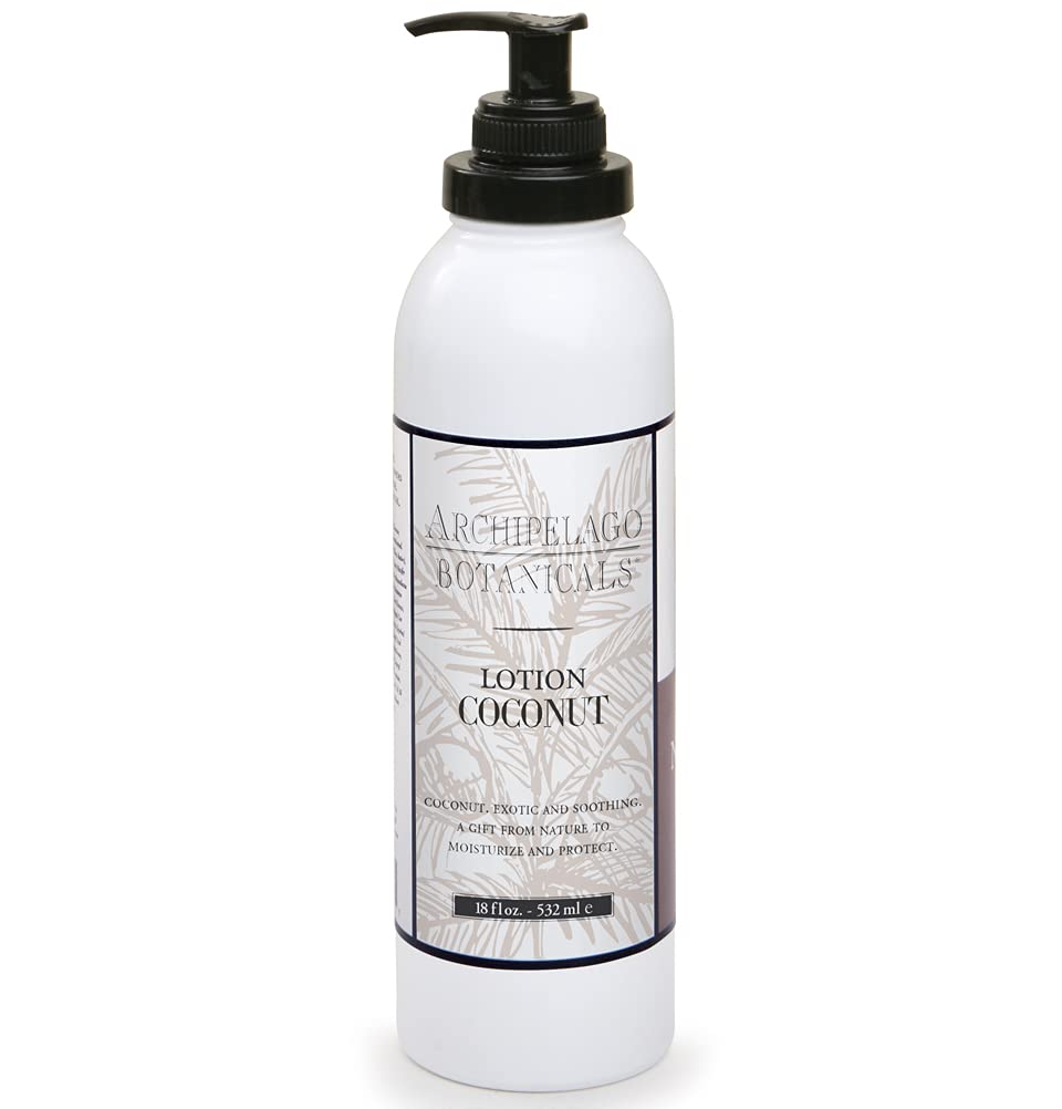 Archipelago Botanicals Coconut Moisturizer, Nourishing Coconut Body Lotion for Hydrated, Vibrant Skin, Paraben Free, Phthalate Free, 18 oz