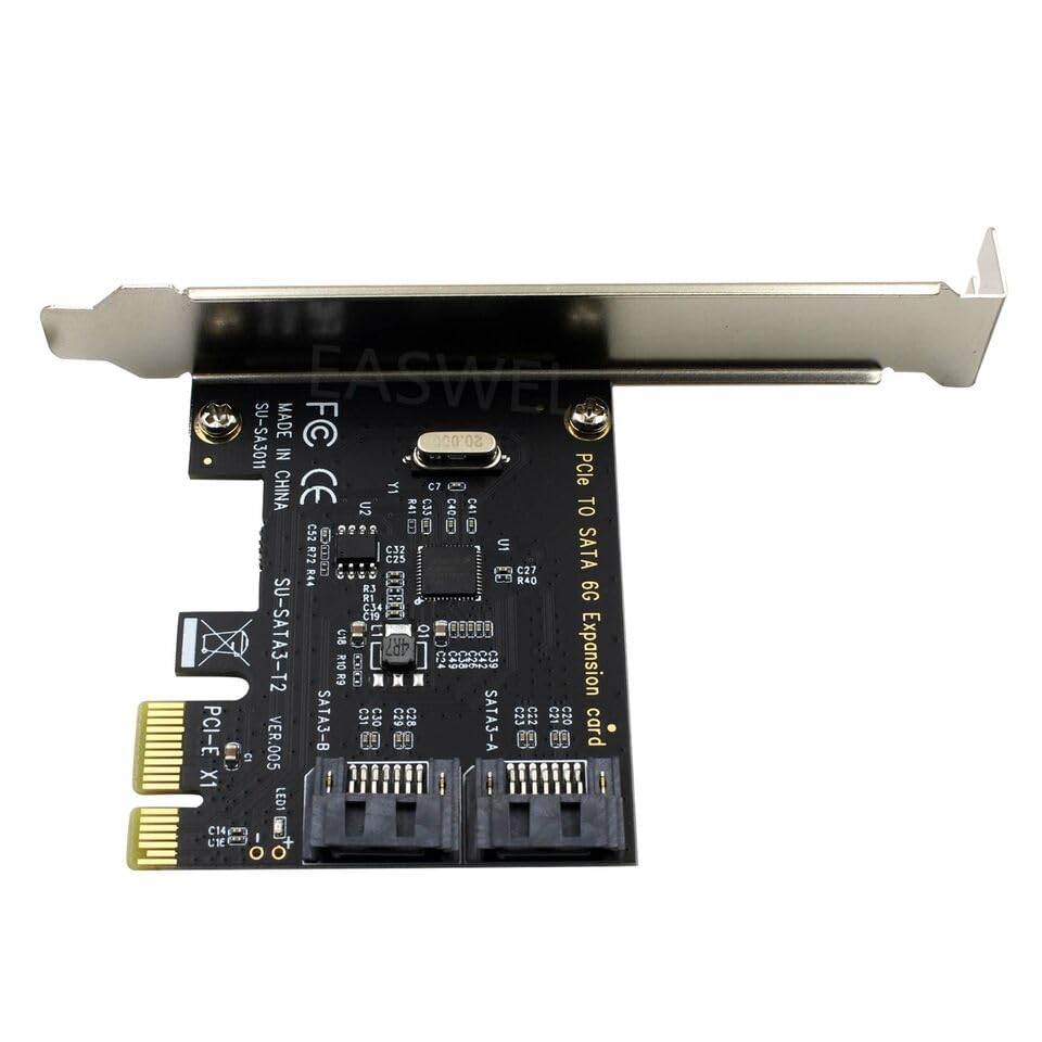 Laptop PCIe SATA 3.0 Card,PCI Express to 2 Port SATA III 6GB/s Expansion Card Beauty and Personal Care dreeong