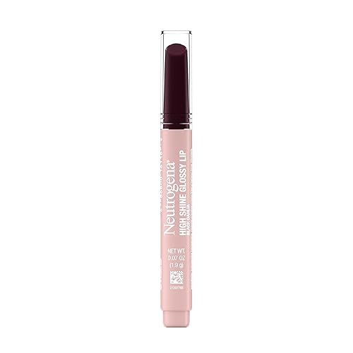 Neutrogena High Shine Glossy Lip, Nourishing Lip Gloss with Maracuja Oil, Antioxidant Vitamin E & Vitamins, Non-Retractable, Buildable Pigmented