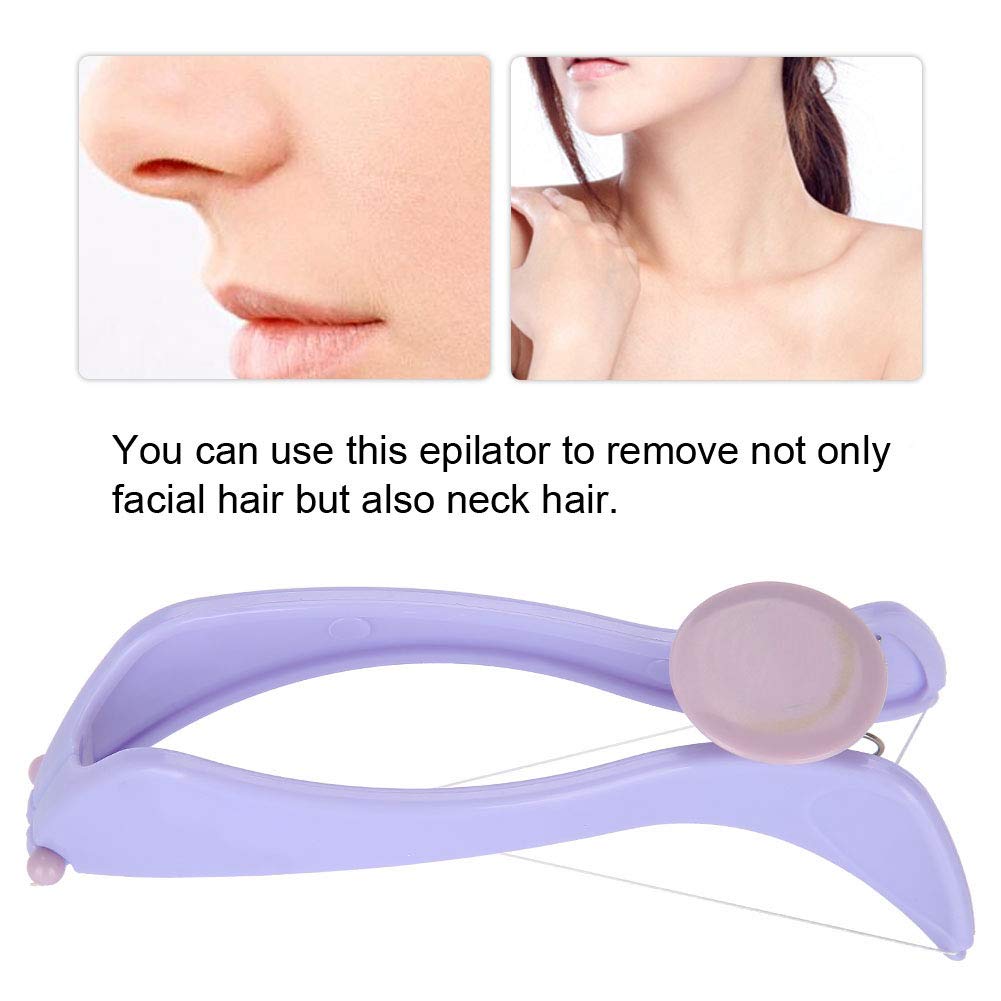 Facial Hair Removal for Women Facial Neck Hair Removel Cotton Threading Epilator Hair Removing Tool with 10 Cotton Lines (glasses case) Beauty and Personal Care Uxsiya