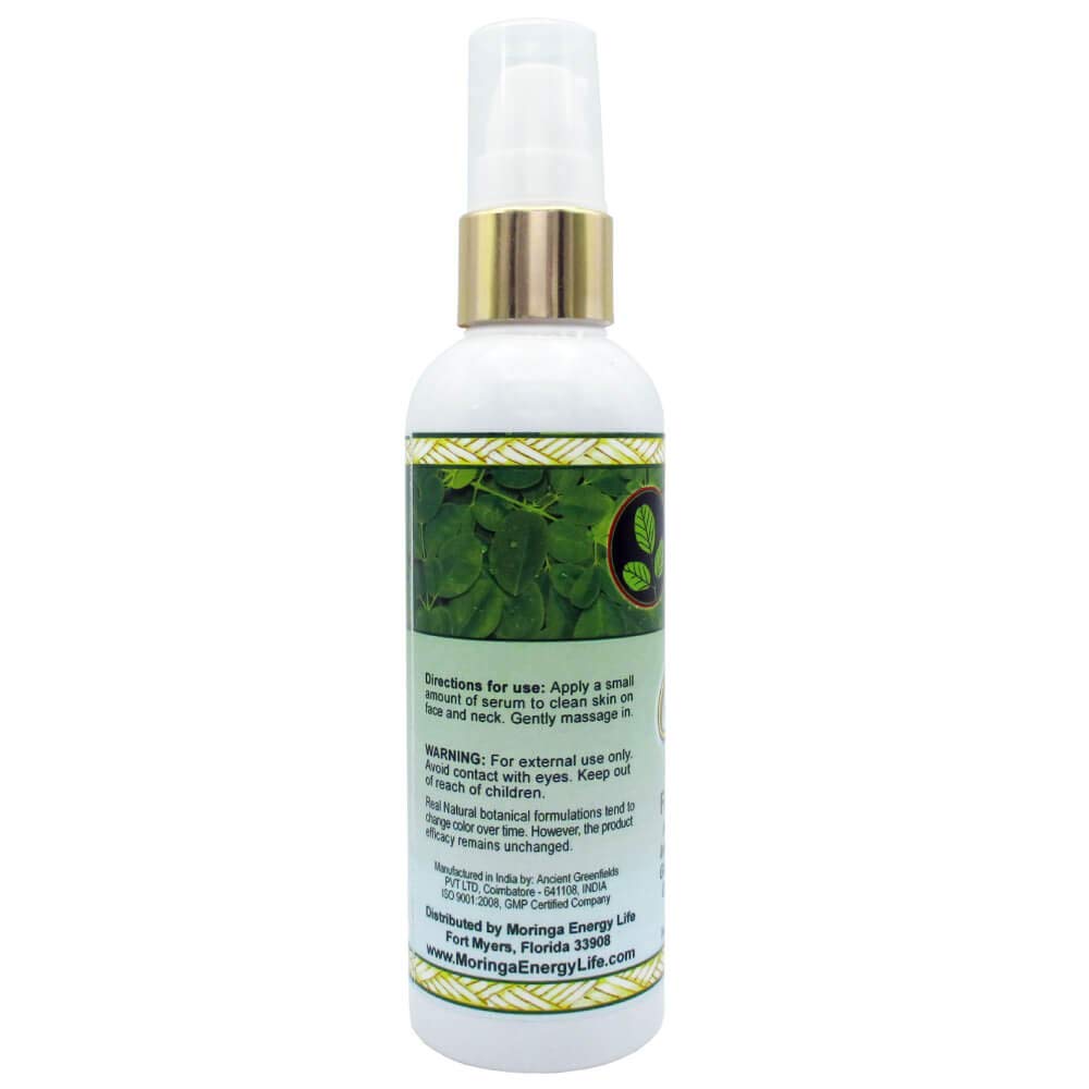 Moringa Glow Radiance Face Serum 3.4 oz by Moringa Energy Life - Moisturizer for Face & Neck, Rich in Antioxidants, Moringa oil plus 11 Essential Oils