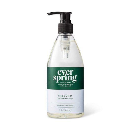 Free & Clear Liquid Hand Soap - 12 fl oz - Everspring Beauty & Personal Care Everspring