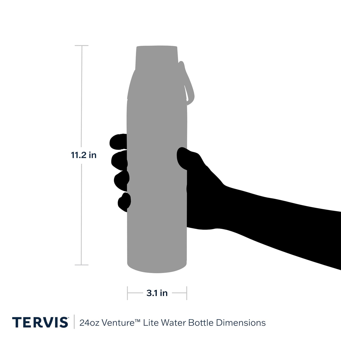 Tervis Venture Lite NFL New York Jets - Primary Logo Made in USA Double Walled Insulated Tumbler Travel Cup Keeps Drinks Cold & Hot, 24oz Water