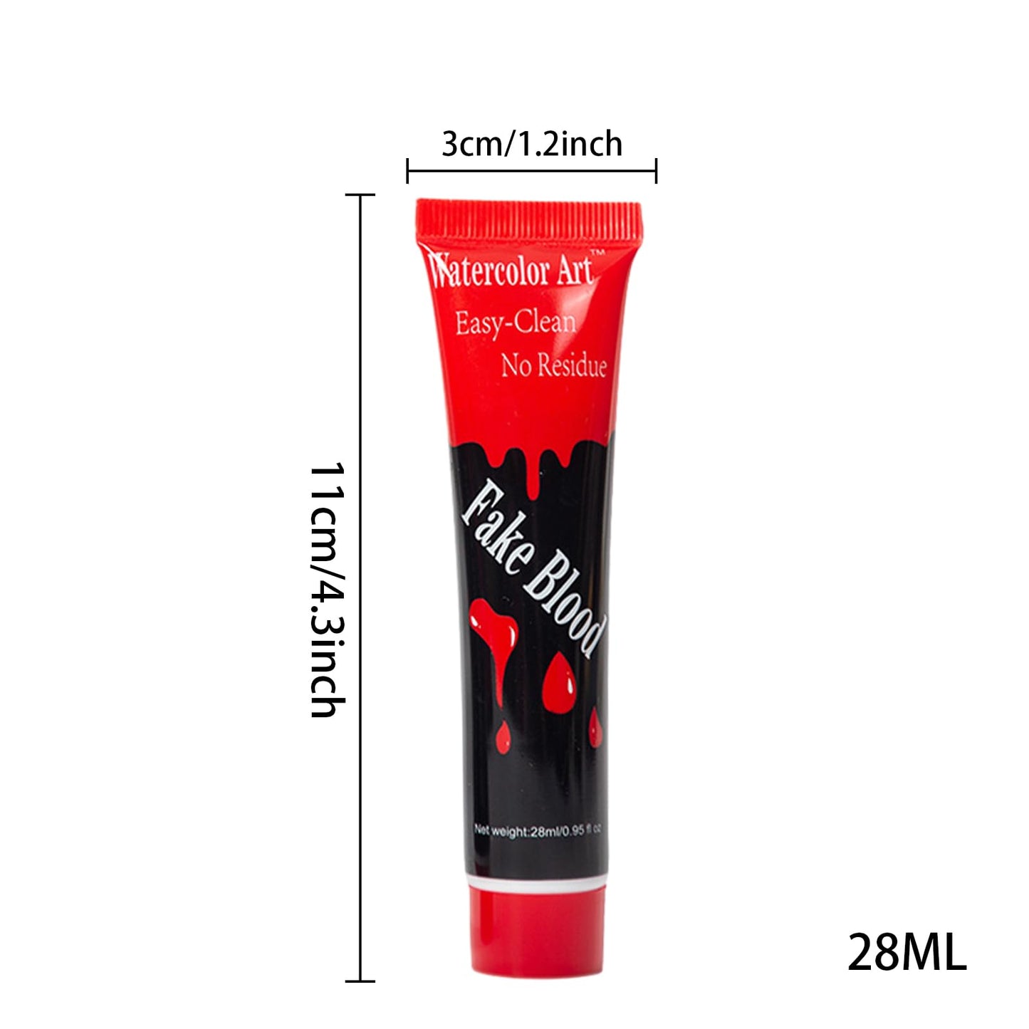 Halloween Fake Blood Washable, Halloween Blood Splatter Realistic Effect Sticky Blood for Clothes, Zombie Bride, Clown, Vampire and Monster, Halloween