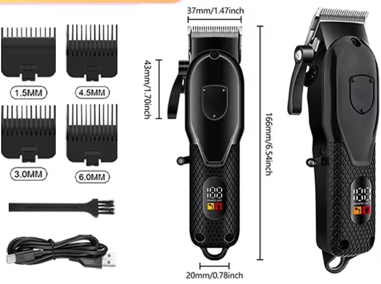 Professional Hair Clippers for Men,USB Rechargeable Hair Trimmer,Men's Grooming Kit with 4 Coms for Barbers Shop & Home Use Beauty and Personal Care QDKVTNDJZ