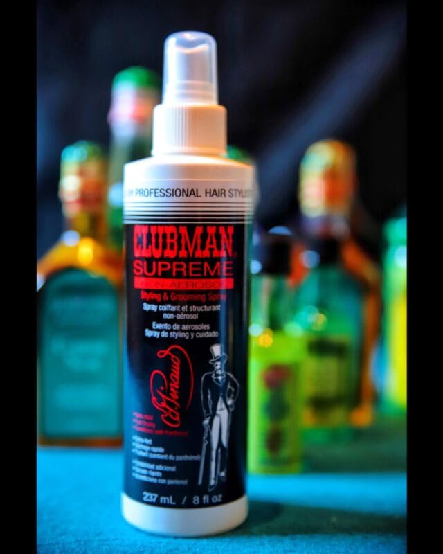 Clubman Supreme Non-Aerosol Styling & Grooming Spray 8 oz (Pack of 3)