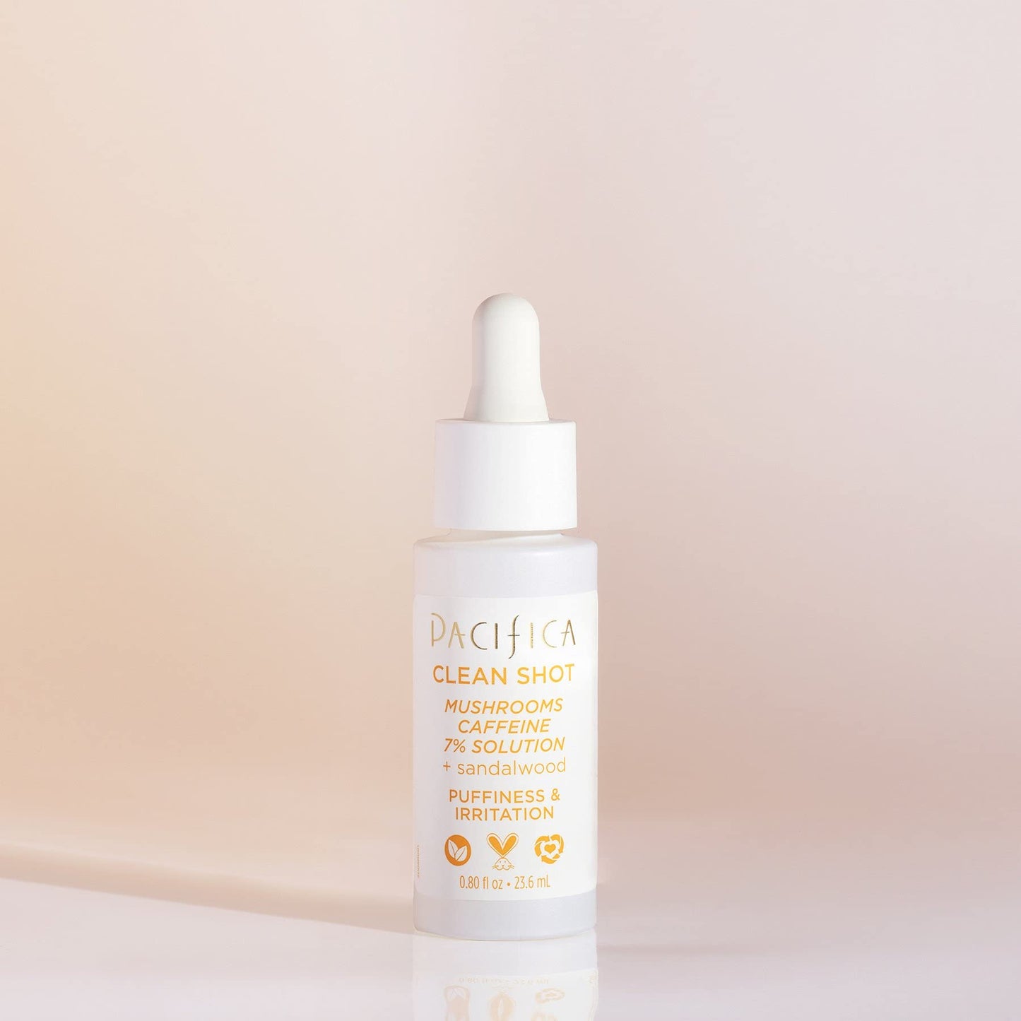 Face Serum by Pacifica - Clean Shot Hyaluronic Acid 5% Solution with Rose, Jasmine & Peony - Hydrating Facial Serum for All Skin Types, Vegan