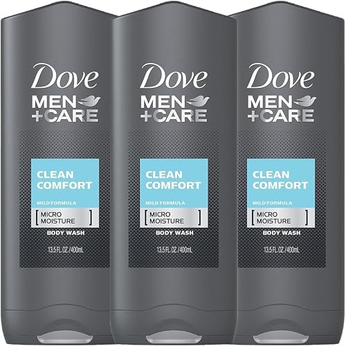 Dove Men + Care Body & Face Wash, Clean Comfort 13.50 Oz (Pack Of 3), 2.16 Lb