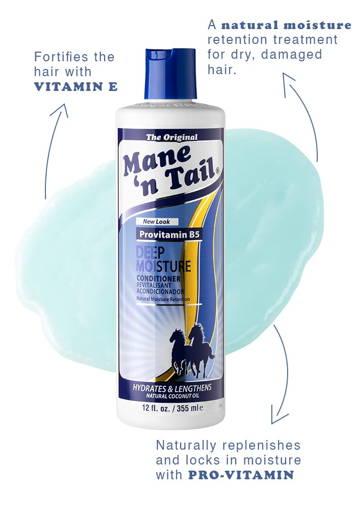 Mane 'n Tail Deep Moisturizing Conditioner for Dry, Damaged Hair 12 oz (TOMAN004)