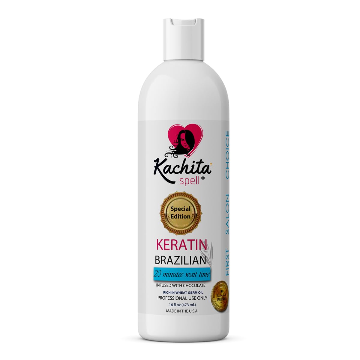 Full KIT New Brazilian Keratin Hair Blowout Treatment Kachita Spell Professional Results Straighten and Smooth Hair