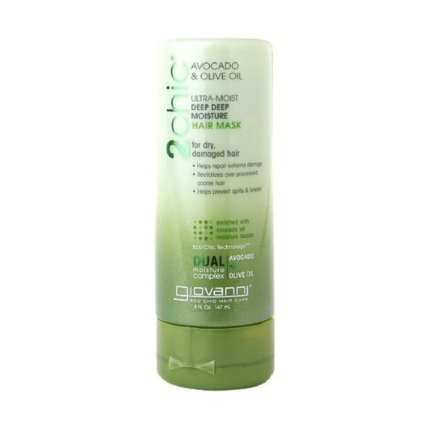 Giovanni 2chic Ultra-Moist Deep Deep Moisture Hair Mask Avocado & Olive Oil 5 fl oz (147 ml) by AB