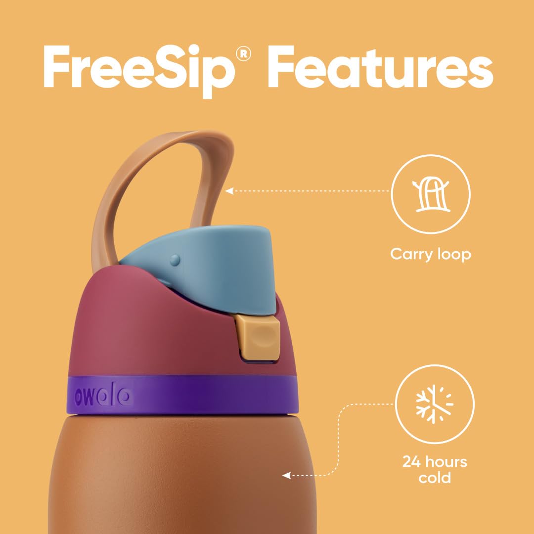 Owala FreeSip Insulated Stainless Steel Water Bottle with Straw for Sports, Travel, and School BPA-Free Sports Water Bottle, 40 oz, Crown Jewel
