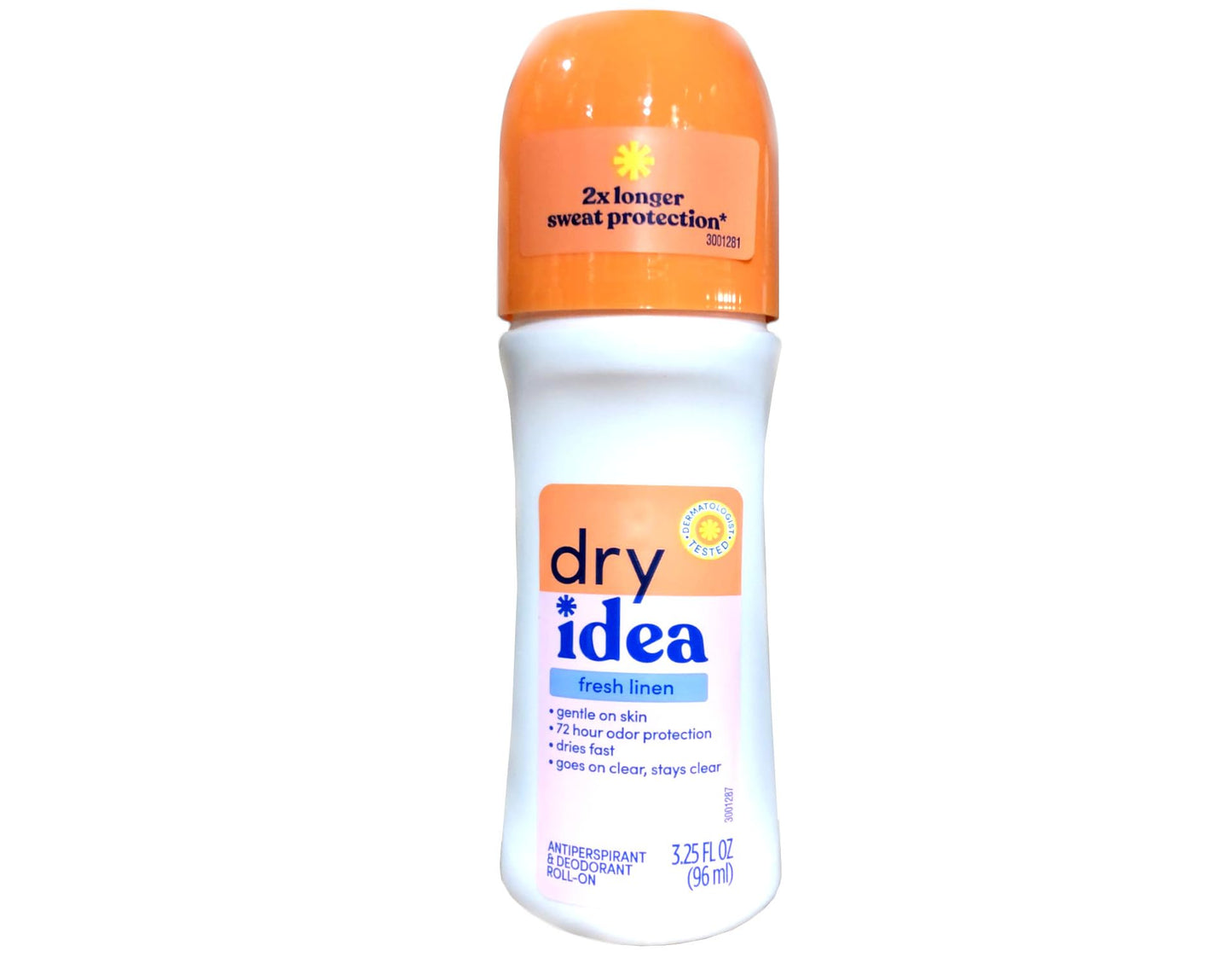 Dry Idea Fresh Linen Roll-On Antiperspirant Deodorant Fresh Linen 3.25 Ounce (Pack of 4)