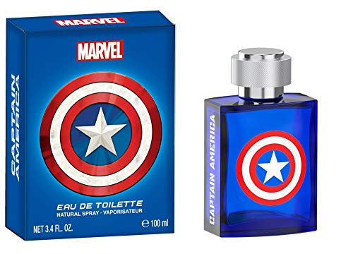 Captain America, Marvel, Fragrance, for Men, 3.4oz, 100ml, Eau de Toilette, EDT, Cologne, Spray, Made in Spain, By Air Val International