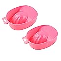 Framendino, 2 Pack Nail Soak Tray Manicure Bowl Soaker Bowls Red