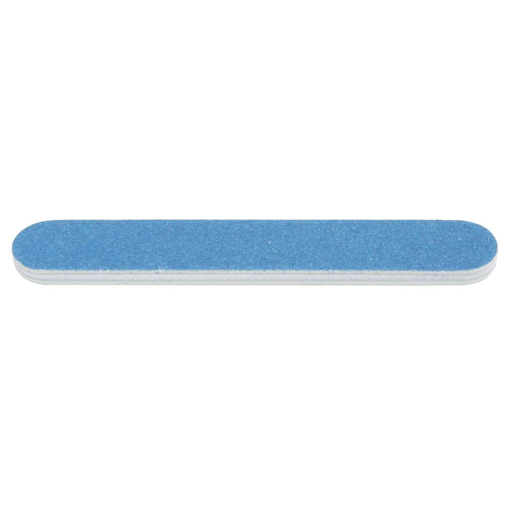 ForPro Professional Collection Mini Foam Board, Double-Sided Nail File, 220/320 Grit, 3.5” L x .5” W, Blue, 50-Count
