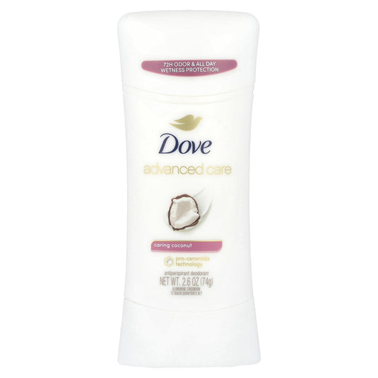 Dove Deodorant 2.6 Ounce Adv Care Anti-Perspirant Coconut (76ml) (3 Pack) Beauty and Personal Care Dove