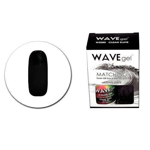 WAVEGEL Soak-0ff Gel & Nail Lacquer Matching Duo Set - Clean Slate - WCG80-80 I 0.5 Oz Beauty & Personal Care WAVE gel
