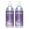 Plaine Products Eco-Friendly Shampoo and Conditioner - Citrus Lavender - Sulfate/Paraben/Phthalate Free, 16oz (Refillable Aluminum Bottles with Pumps)