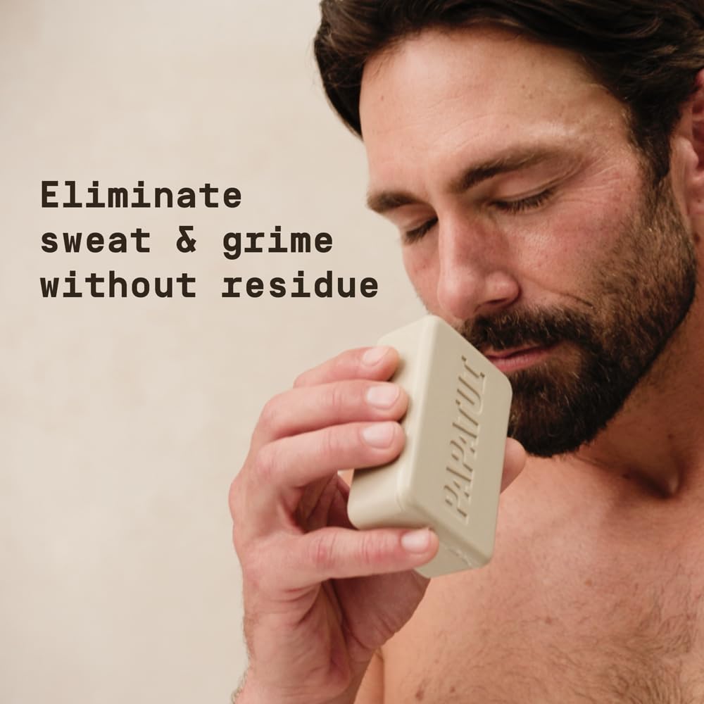 PAPATUI by Dwayne Johnson Enriching Bar Soap for Men | Hydrating Daily Cleanser | Moisturizes with Mango Butter and Avocado Oil | Cedar Sport | 7oz