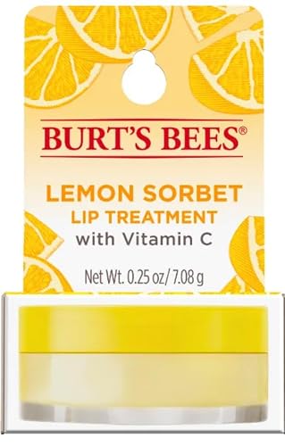 Burt's Bees 100% Natural Origin Lip Treatment with Sea Minerals Sweet Mint (Lemon Sorbet) - Hydrating, Moisturizing, Nourishing, Uplifting Lip Balm