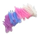 Jilukibo 100 Pcs Plastic Cosmetic Mask Mixing Spoon Spatulas, Multicolor 5 Inch Face Mask Spoon for Cream Facial Skin Care Spoon