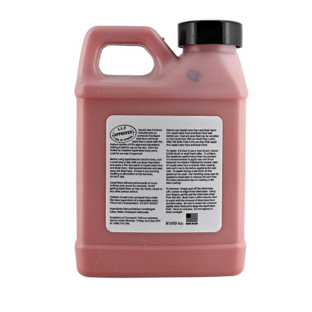 Burgundy 8 Oz - Liquid Latex Body Paint, Ammonia Free No Odor, Easy On and Off, Cosplay Makeup, Creates Professional Monster, Zombie Arts