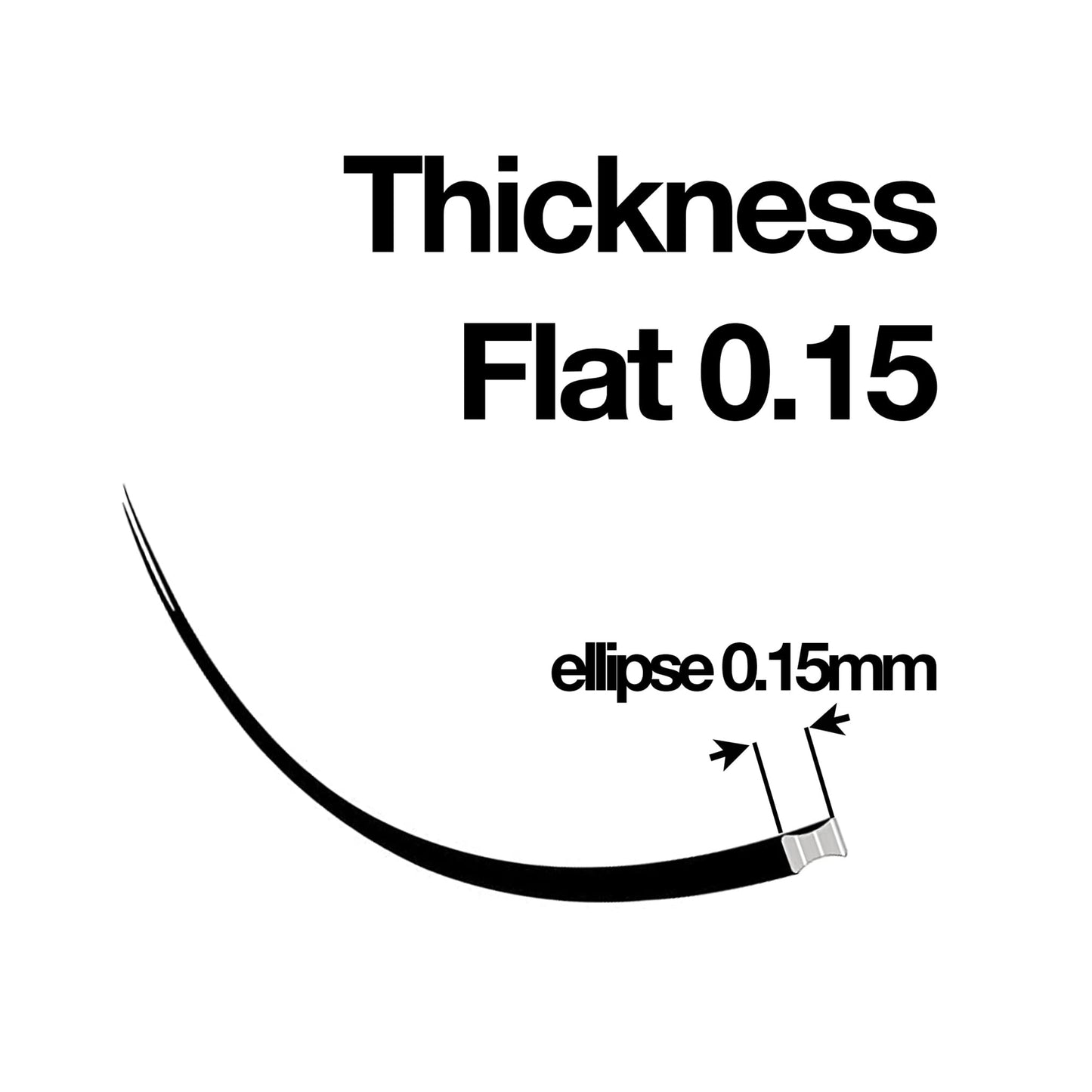 DESIRES LASHES By EMILYSTORES Ellipse Eyelashes 0.15mm Thickness C Curl Length 10mm Flat Lashes Extensions Volume Soft For Lash