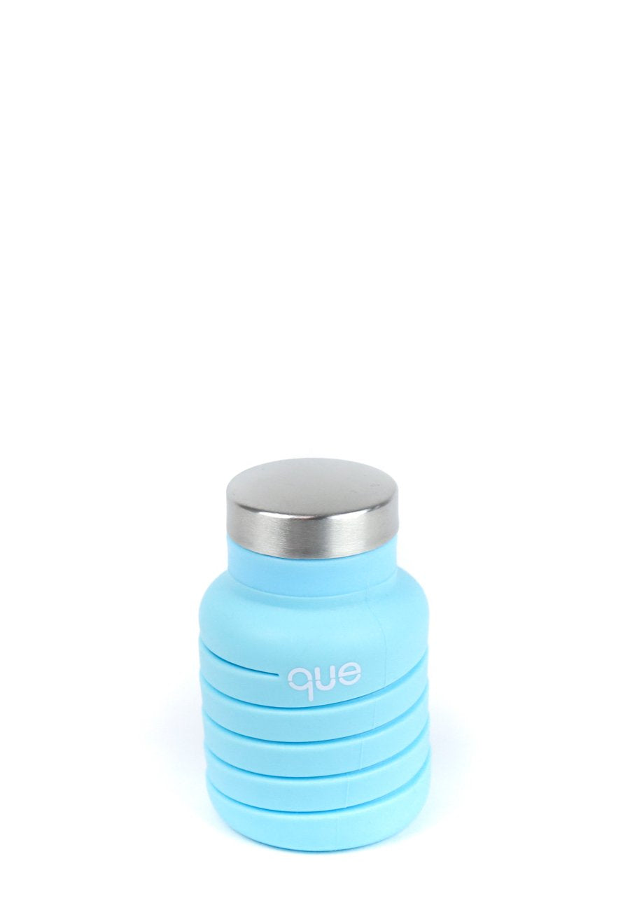 que Bottle - Fashionable & Collapsible 12oz Water Bottle (Iceberg Blue)