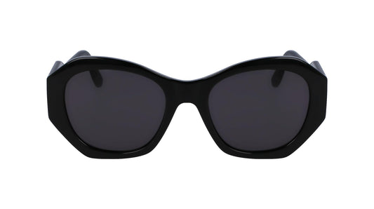 KARL LAGERFELD Women's Sunglasses KL6146S - Black with Solid Grey Lens