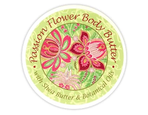 Greenwich Bay Trading Company Botanic Body Butter with Shea Butter and Cocoa Butter 8oz Tub (Passion Flower)
