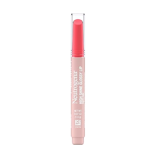Neutrogena High Shine Glossy Lip, Nourishing Lip Gloss with Maracuja Oil, Antioxidant Vitamin E & Vitamins, Non-Retractable, Buildable Pigmented