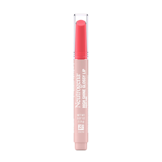 Neutrogena High Shine Glossy Lip, Nourishing Lip Gloss with Maracuja Oil, Antioxidant Vitamin E & Vitamins, Non-Retractable, Buildable Pigmented