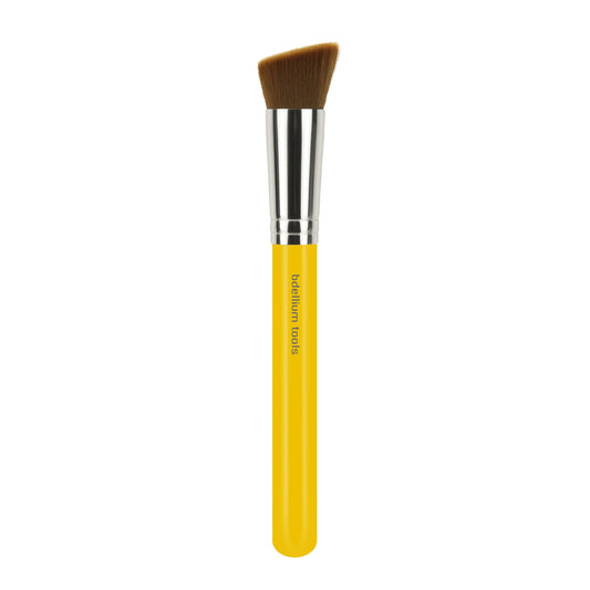 Bdellium Tools Professional Makeup Brush - Studio Series 956 Slanted Precision Kabuki - With Soft Synthetic Fibers, For Perfect Complexion (Yellow