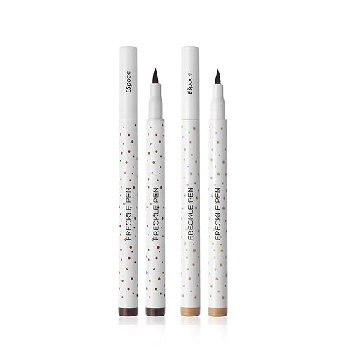 Marine Forest Freckle Pen 2 Colors Waterproof Long Lasting Quick Dry Small Spot Natural Like Face Freckle Makeup Pen, Dark Brown and Light Brown