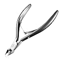 Cuticle Trimmer 3/4 Jaw Extremely Sharp Cuticle Nippers Scissors Stainless Steel Clippers Cutter Remover Pedicure Manicure Nail Tool, opove X7, Space