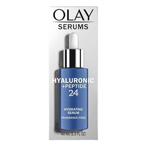 Olay Hyaluronic + Peptide 24 Serum, Fragrance-Free, 1.3 oz