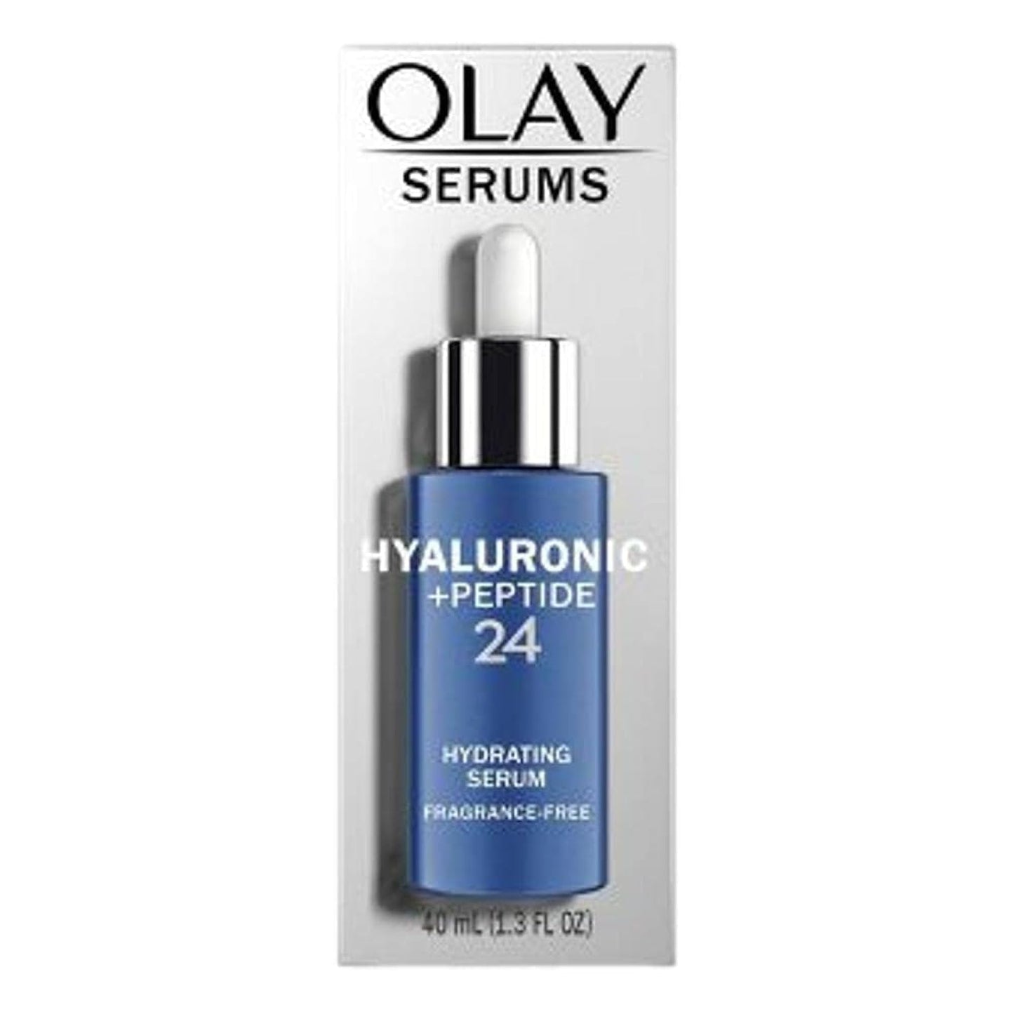 Olay Hyaluronic + Peptide 24 Serum, Fragrance-Free, 1.3 oz