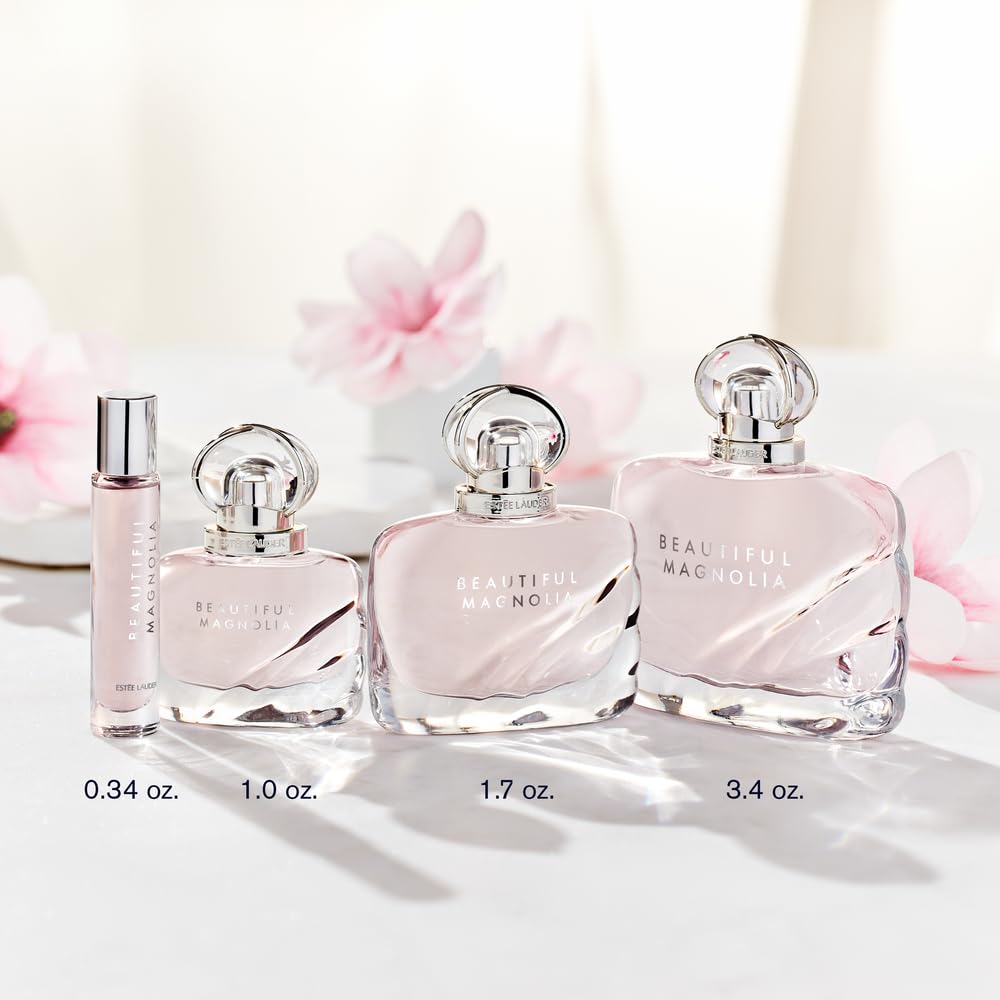 Estée Lauder Beautiful Magnolia Eau de Parfum Spray with Notes of Lush Magnolia, Solar Gardenia, Warm Woods & Luminous Musk | Perfumes for Women, 1.0