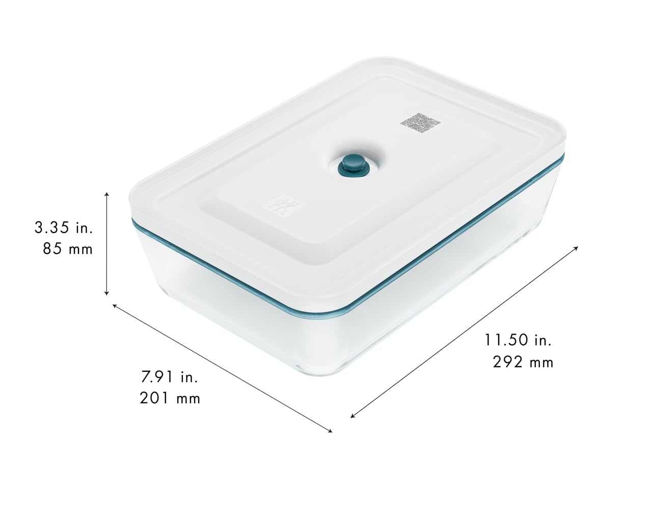 ZWILLING Fresh & Save Airtight Glass Food Storage Containers with Lids, Meal Prep Containers, One Size, La Mer
